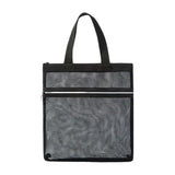 Maxbell Mesh Shower Tote Portable Bath Organizer with Zipper for Dorm College Summer black