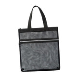 Maxbell Mesh Shower Tote Portable Bath Organizer with Zipper for Dorm College Summer black