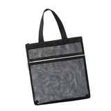 Maxbell Mesh Shower Tote Portable Bath Organizer with Zipper for Dorm College Summer black
