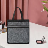 Maxbell Mesh Shower Tote Portable Bath Organizer with Zipper for Dorm College Summer black