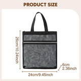 Maxbell Mesh Shower Tote Portable Bath Organizer with Zipper for Dorm College Summer black