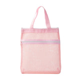 Maxbell Mesh Shower Tote Portable Bath Organizer with Zipper for Dorm College Summer Pink