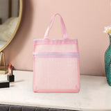 Maxbell Mesh Shower Tote Portable Bath Organizer with Zipper for Dorm College Summer Pink