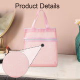 Maxbell Mesh Shower Tote Portable Bath Organizer with Zipper for Dorm College Summer Pink