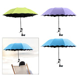Maxbell Beach Umbrella with Adjustable Clamp Parasol for Beach Swimming Pool Terrace Green
