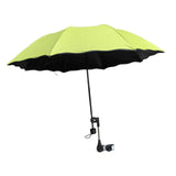 Maxbell Beach Umbrella with Adjustable Clamp Parasol for Beach Swimming Pool Terrace Green