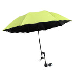 Maxbell Beach Umbrella with Adjustable Clamp Parasol for Beach Swimming Pool Terrace Green