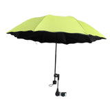 Maxbell Beach Umbrella with Adjustable Clamp Parasol for Beach Swimming Pool Terrace Green