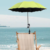 Maxbell Beach Umbrella with Adjustable Clamp Parasol for Beach Swimming Pool Terrace Green