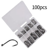 Maxbell 100Pcs Fishing Hook Professional Compact with Storage Box for Angler Outdoor