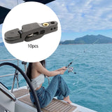 Maxbell 10 Pieces Downrigger Release Clips Line Release for Kite Planer Board Weight Black