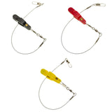 Maxbell Fishing Release Clips Reusable with Steel Line for Fishing Trolling Black