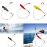 Maxbell Fishing Release Clips Reusable with Steel Line for Fishing Trolling Black