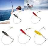 Maxbell Fishing Release Clips Reusable with Steel Line for Fishing Trolling Black