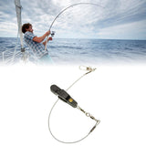 Maxbell Fishing Release Clips Reusable with Steel Line for Fishing Trolling Black