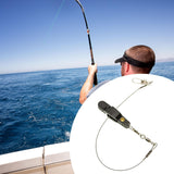 Maxbell Fishing Release Clips Reusable with Steel Line for Fishing Trolling Black