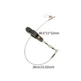 Maxbell Fishing Release Clips Reusable with Steel Line for Fishing Trolling Black