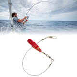 Maxbell Fishing Release Clips Reusable with Steel Line for Fishing Trolling Red