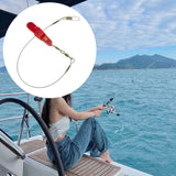 Maxbell Fishing Release Clips Reusable with Steel Line for Fishing Trolling Red