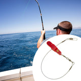Maxbell Fishing Release Clips Reusable with Steel Line for Fishing Trolling Red