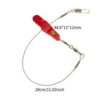 Maxbell Fishing Release Clips Reusable with Steel Line for Fishing Trolling Red