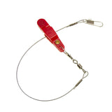 Maxbell Fishing Release Clips Reusable with Steel Line for Fishing Trolling Red