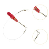 Maxbell Fishing Release Clips Reusable with Steel Line for Fishing Trolling Red