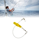 Maxbell Fishing Release Clips Reusable with Steel Line for Fishing Trolling Yellow