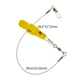 Maxbell Fishing Release Clips Reusable with Steel Line for Fishing Trolling Yellow