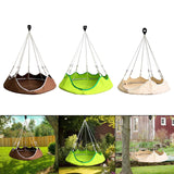 Maxbell Hanging Hammock Chair Outdoor Swing Seat for Kids for Housewarming Trip Home Brown