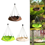 Maxbell Hanging Hammock Chair Outdoor Swing Seat for Kids for Housewarming Trip Home Brown