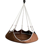 Maxbell Hanging Hammock Chair Outdoor Swing Seat for Kids for Housewarming Trip Home Brown
