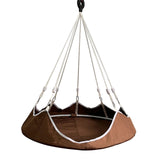 Maxbell Hanging Hammock Chair Outdoor Swing Seat for Kids for Housewarming Trip Home Brown