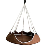 Maxbell Hanging Hammock Chair Outdoor Swing Seat for Kids for Housewarming Trip Home Brown