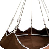 Maxbell Hanging Hammock Chair Outdoor Swing Seat for Kids for Housewarming Trip Home Brown