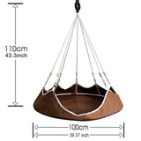 Maxbell Hanging Hammock Chair Outdoor Swing Seat for Kids for Housewarming Trip Home Brown