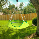 Maxbell Hanging Hammock Chair Outdoor Swing Seat for Kids for Housewarming Trip Home Green