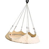 Maxbell Hanging Hammock Chair Outdoor Swing Seat for Kids for Housewarming Trip Home Beige