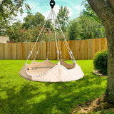 Maxbell Hanging Hammock Chair Outdoor Swing Seat for Kids for Housewarming Trip Home Beige