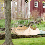 Maxbell Hanging Hammock Chair Outdoor Swing Seat for Kids for Housewarming Trip Home Beige