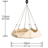 Maxbell Hanging Hammock Chair Outdoor Swing Seat for Kids for Housewarming Trip Home Beige