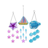 Maxbell Glass Sea Wind Chime Windbell Outdoor Housewarming Hanging Windchime Pendant Star 16x56.5cm