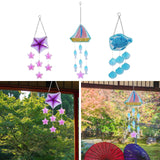 Maxbell Glass Sea Wind Chime Windbell Outdoor Housewarming Hanging Windchime Pendant Star 16x56.5cm