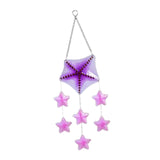 Maxbell Glass Sea Wind Chime Windbell Outdoor Housewarming Hanging Windchime Pendant Star 16x56.5cm