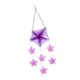 Maxbell Glass Sea Wind Chime Windbell Outdoor Housewarming Hanging Windchime Pendant Star 16x56.5cm