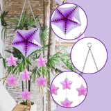 Maxbell Glass Sea Wind Chime Windbell Outdoor Housewarming Hanging Windchime Pendant Star 16x56.5cm