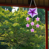 Maxbell Glass Sea Wind Chime Windbell Outdoor Housewarming Hanging Windchime Pendant Star 16x56.5cm