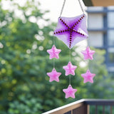 Maxbell Glass Sea Wind Chime Windbell Outdoor Housewarming Hanging Windchime Pendant Star 16x56.5cm