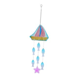 Maxbell Glass Sea Wind Chime Windbell Outdoor Housewarming Hanging Windchime Pendant Boat 18.2x62.5cm