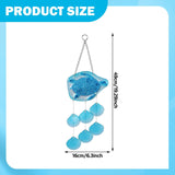 Maxbell Glass Sea Wind Chime Windbell Outdoor Housewarming Hanging Windchime Pendant Turtle 16x49cm